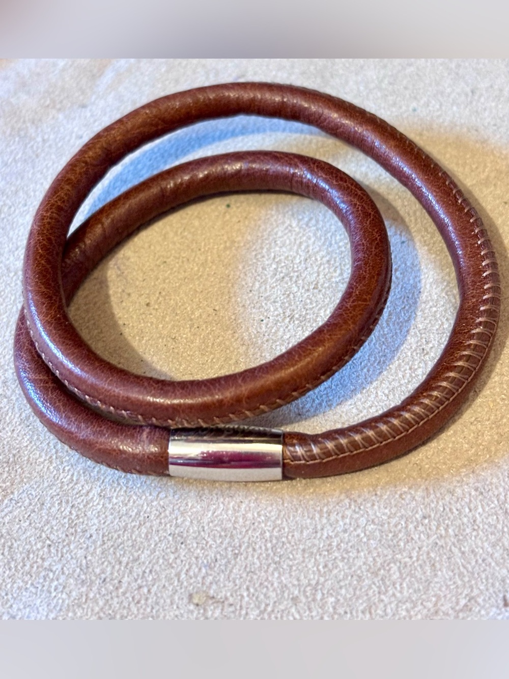 🆕 Brighton Woodstock Double bracelet Whisky Brown leather Fits beads